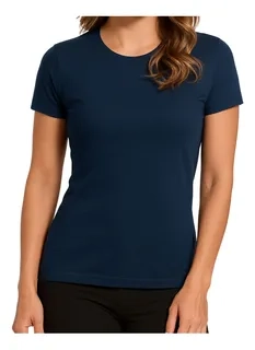 POLERA MUJER MANGA CORTA ALGODON PARA ESTAMPAR TALLAS COLORES - 1
