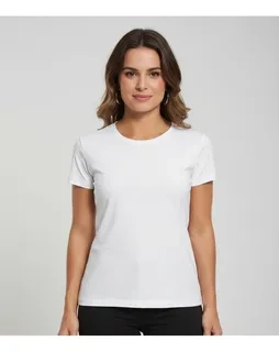 POLERA MUJER MANGA CORTA ALGODON PARA ESTAMPAR TALLAS COLORES - 2