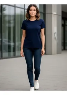 POLERA MUJER MANGA CORTA ALGODON PARA ESTAMPAR TALLAS COLORES - 2