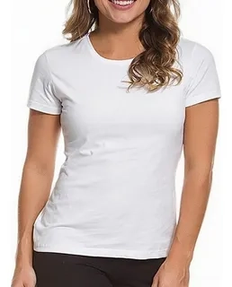 POLERA MUJER MANGA CORTA ALGODON PARA ESTAMPAR TALLAS COLORES - 3
