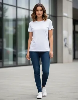 POLERA MUJER MANGA CORTA ALGODON PARA ESTAMPAR TALLAS COLORES - 4