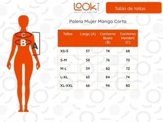 POLERA MUJER MANGA CORTA ALGODON PARA ESTAMPAR TALLAS COLORES - 5