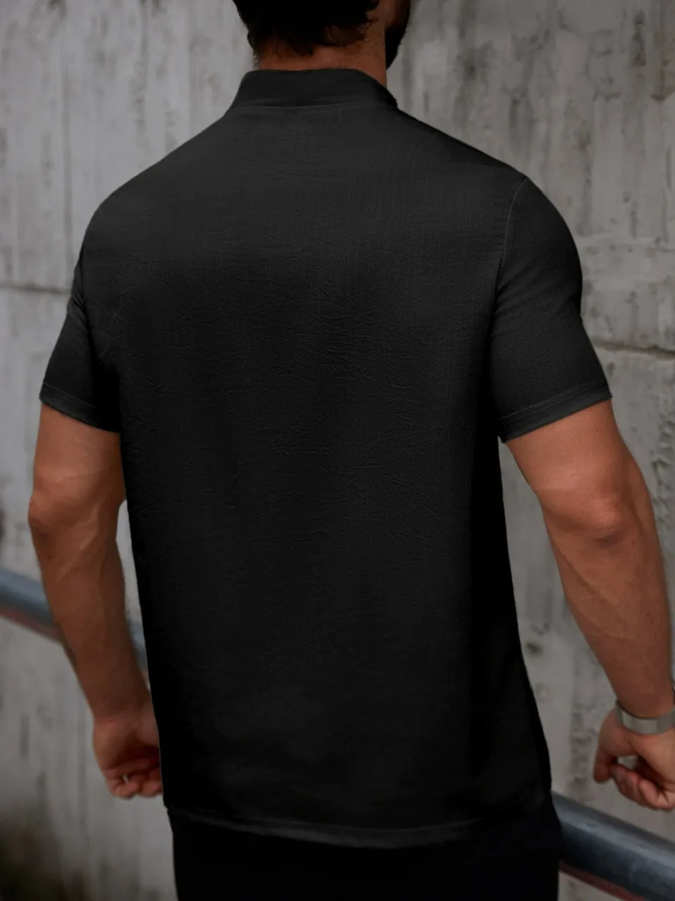 CAMISA HOMBRE CUELLO MAO SIMIL LINO ELEGANTE Y LIGERA 0274 - 6