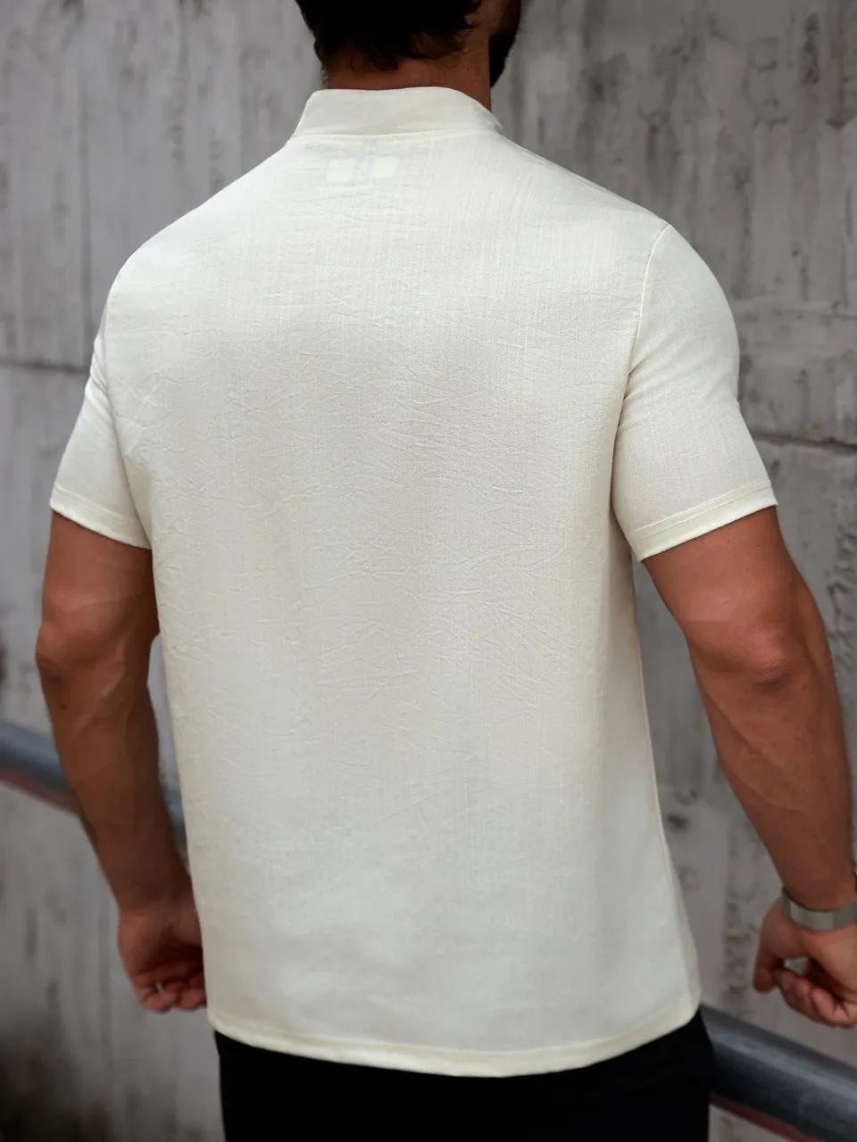 CAMISA HOMBRE CUELLO MAO SIMIL LINO ELEGANTE Y LIGERA 0274 - 7