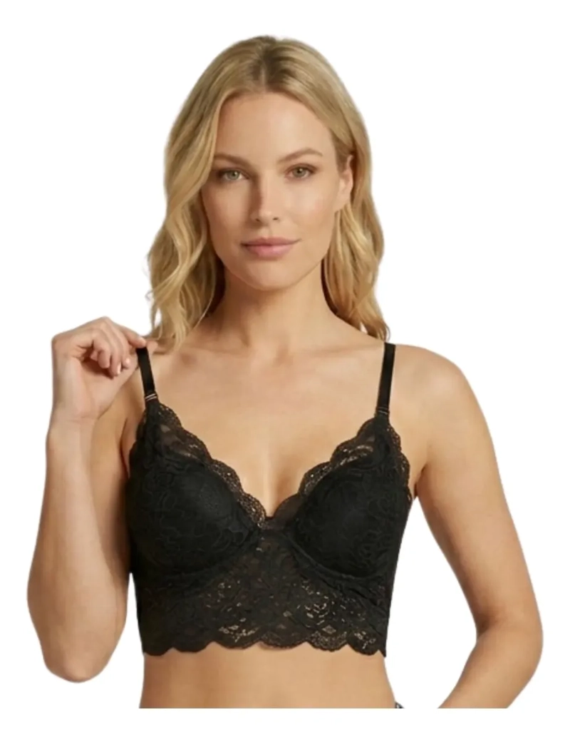 BRALET. TOP ELASTICADO MUJER. SOSTEN PETO SUJETADOR ENCAJE 168 - 2