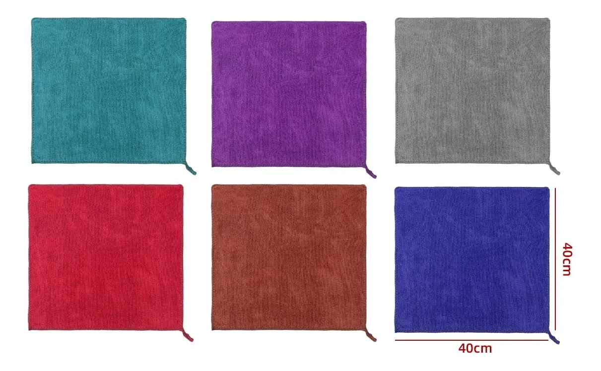 PACK DE 3 PAÑOS DE LIMPIEZA MICROFIBRA 40X40 CM SUAVE ABSORBENTE 823 - 1