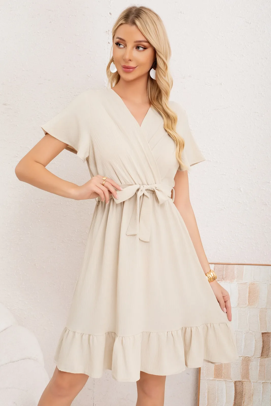 VESTIDO CORTO PRIMAVERA VERANO MUJER EXCELENTE CALIDAD 284 - 1