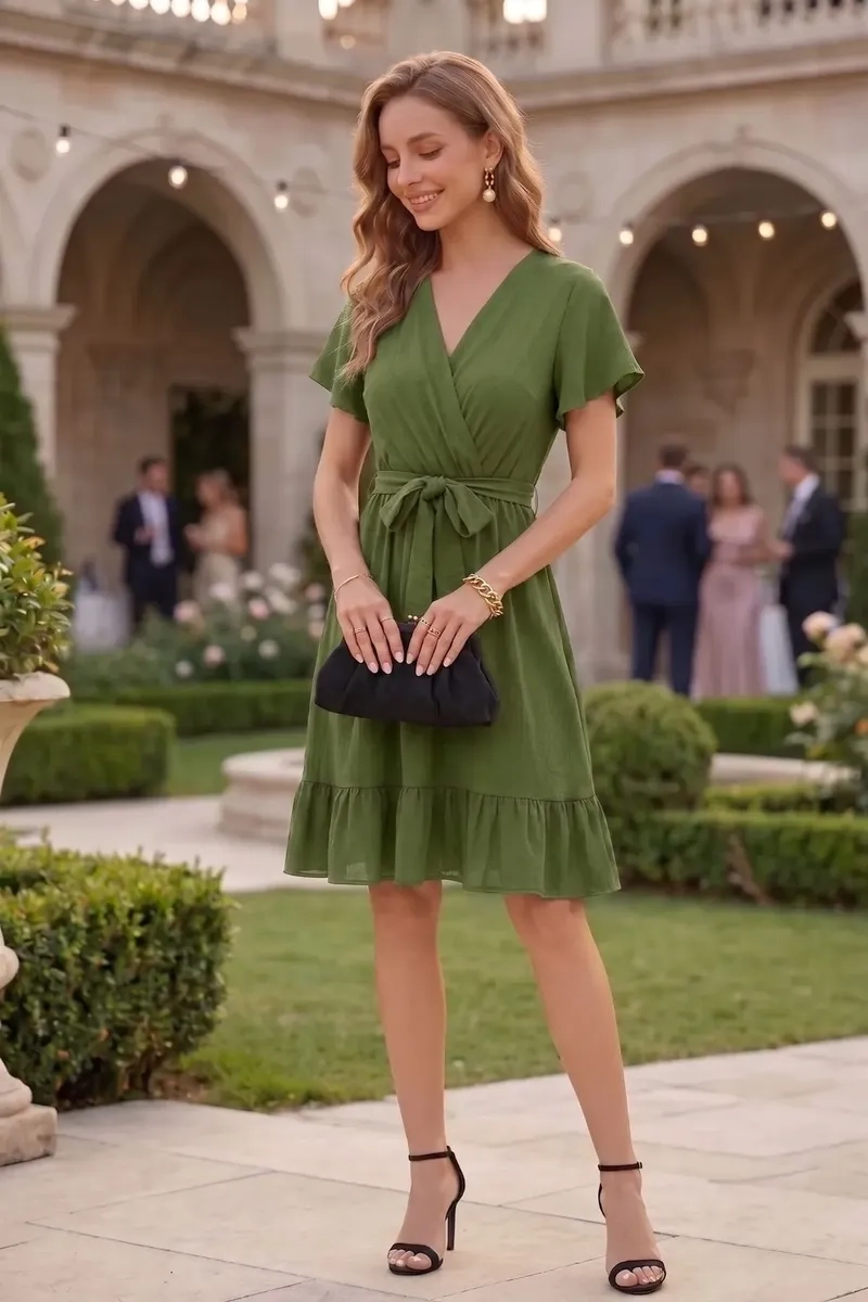 VESTIDO CORTO PRIMAVERA VERANO MUJER EXCELENTE CALIDAD 284 - 4