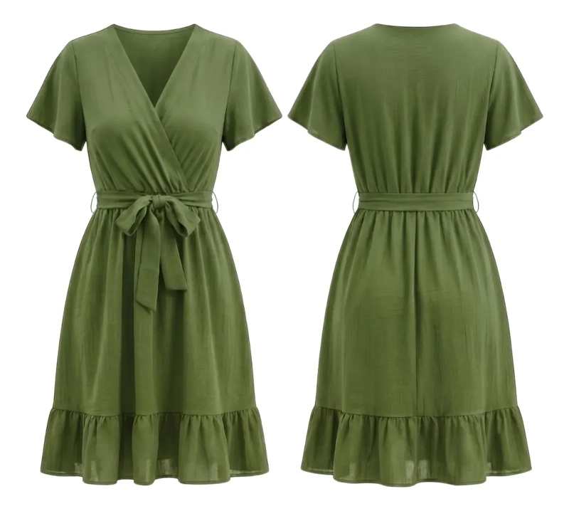 VESTIDO CORTO PRIMAVERA VERANO MUJER EXCELENTE CALIDAD 284 - 6
