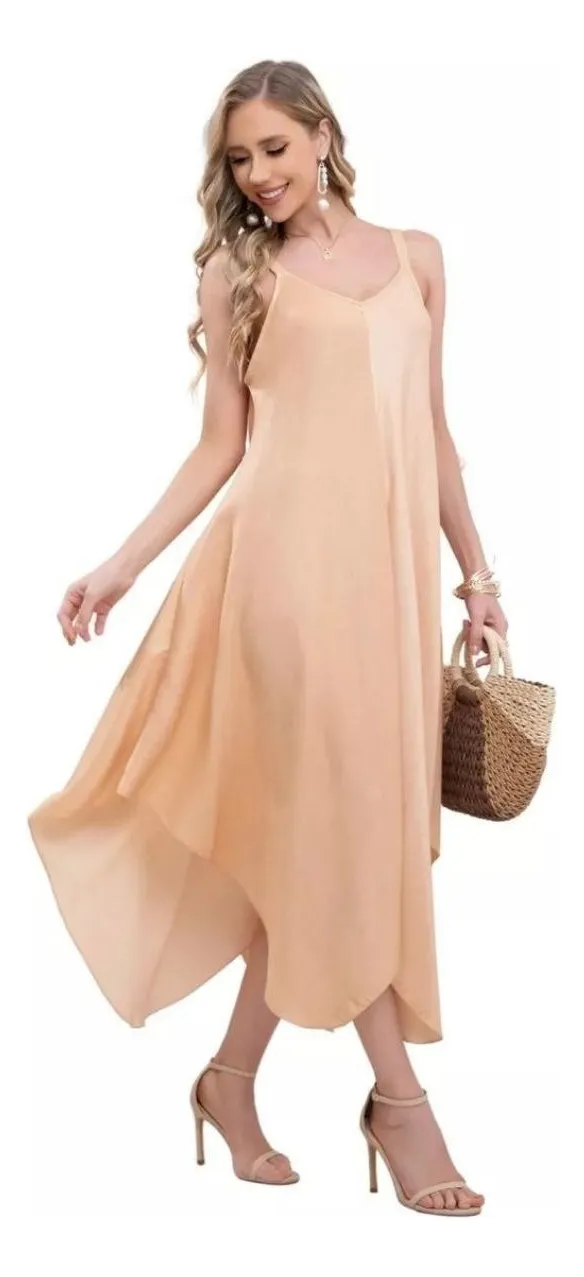VESTIDO LARGO VISCOSA VERANO LIVIANO SALIDA PLAYA PISCINA 305 - 1