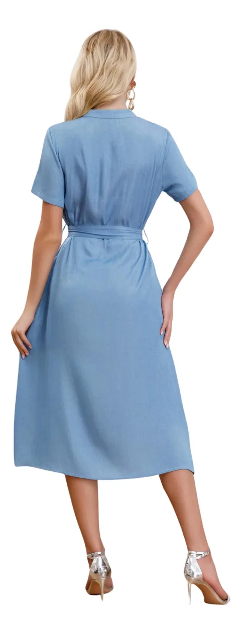 VESTIDO LARGO PRIMAVERA MUJER LISO. TIPO JEANS 3323 - 3