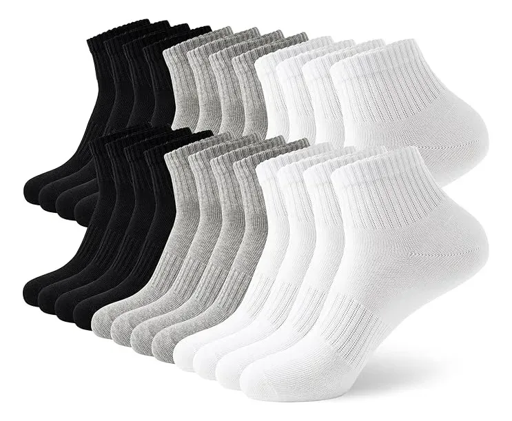PACK 12 PARES CALCETA DEPORTIVA PREMIUM BAMBU ALGODON MEDIA 208M - 1