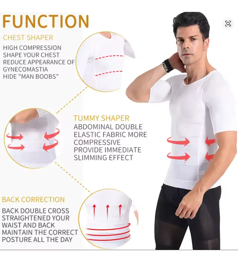 POLERA COMPRESION HOMBRE FAJA CAMISETA REDUCTORA HOMBRE 779 - 6