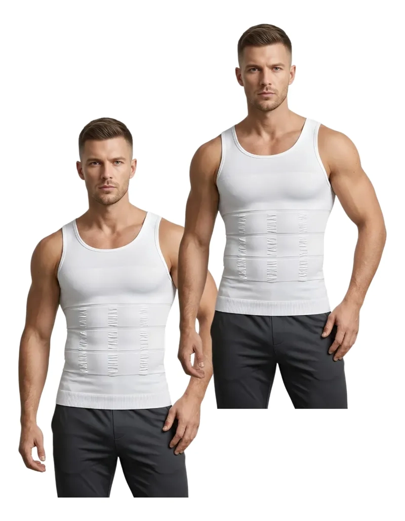 PACK DE 2 FAJAS DE COMPRESION HOMBRE TIPO MUSCULOSA REDUCTORA 310 - 1
