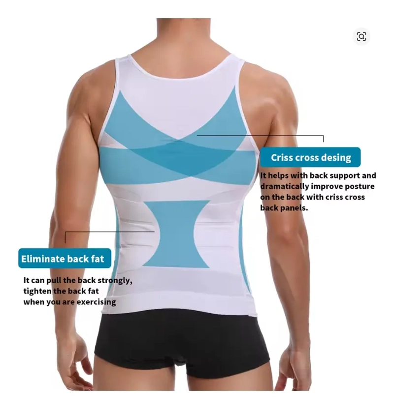 PACK DE 2 FAJAS DE COMPRESION HOMBRE TIPO MUSCULOSA REDUCTORA 310 - 4