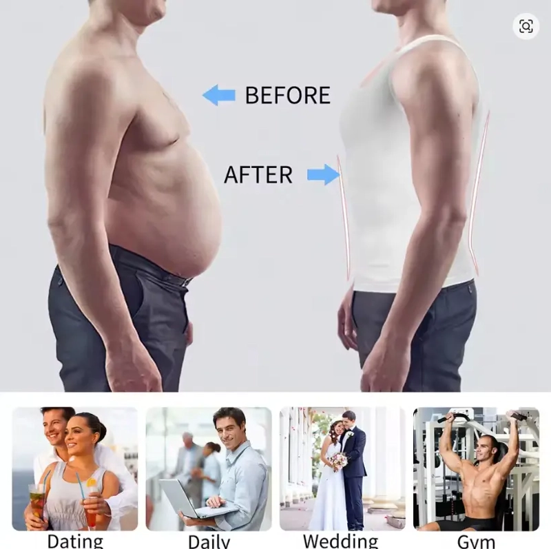 PACK DE 2 FAJAS DE COMPRESION HOMBRE TIPO MUSCULOSA REDUCTORA 310 - 5