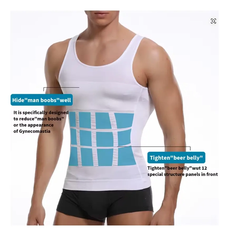 PACK DE 2 FAJAS DE COMPRESION HOMBRE TIPO MUSCULOSA REDUCTORA 310 - 6