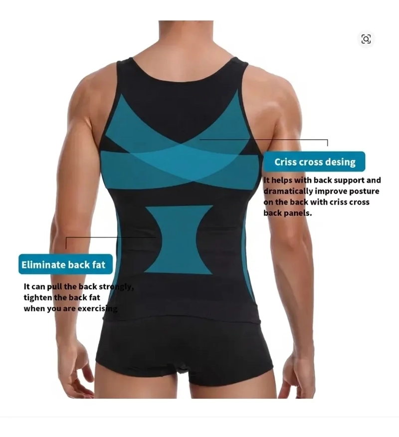 PACK DE 2 FAJAS DE COMPRESION HOMBRE TIPO MUSCULOSA REDUCTORA 310 - 7