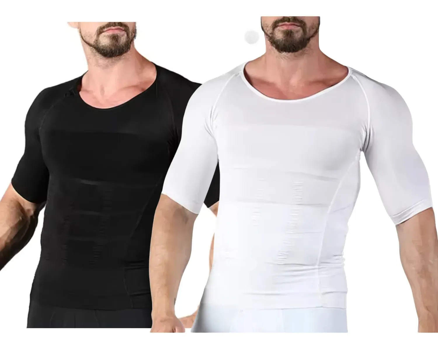 PACK DE 2 POLERAS COMPRESION HOMBRE FAJA CAMISETA REDUCTORA 779 - 1