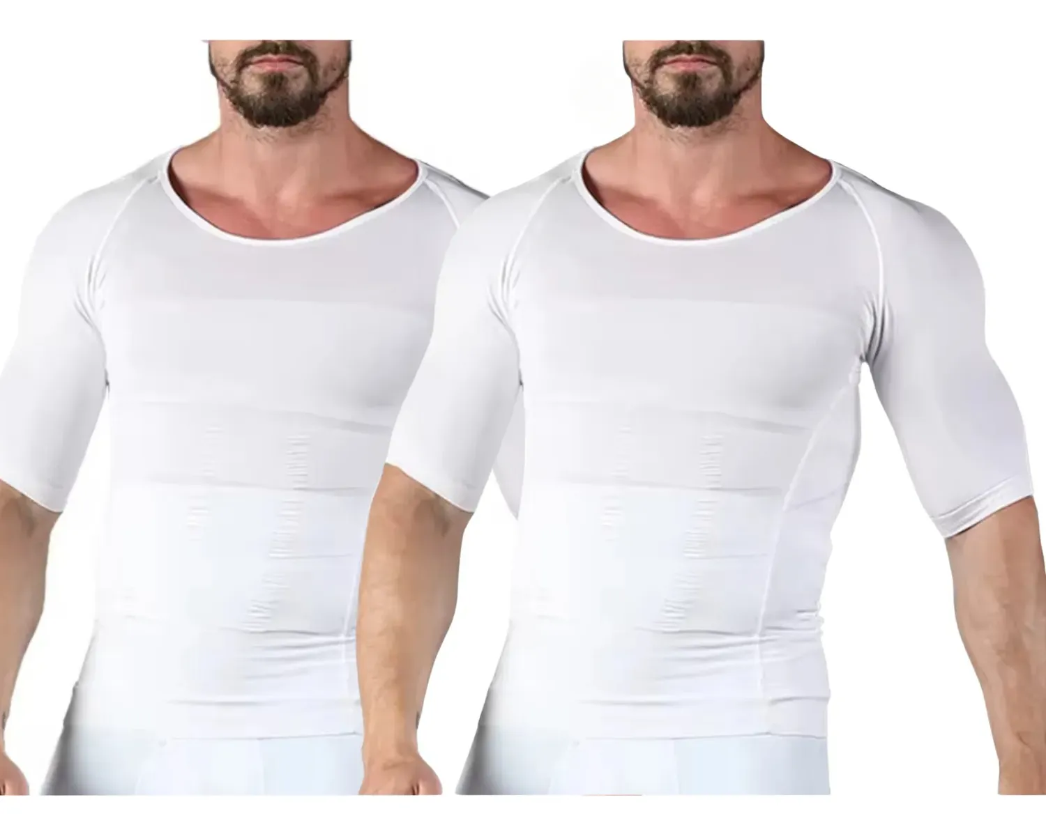 PACK DE 2 POLERAS COMPRESION HOMBRE FAJA CAMISETA REDUCTORA 779 - 1