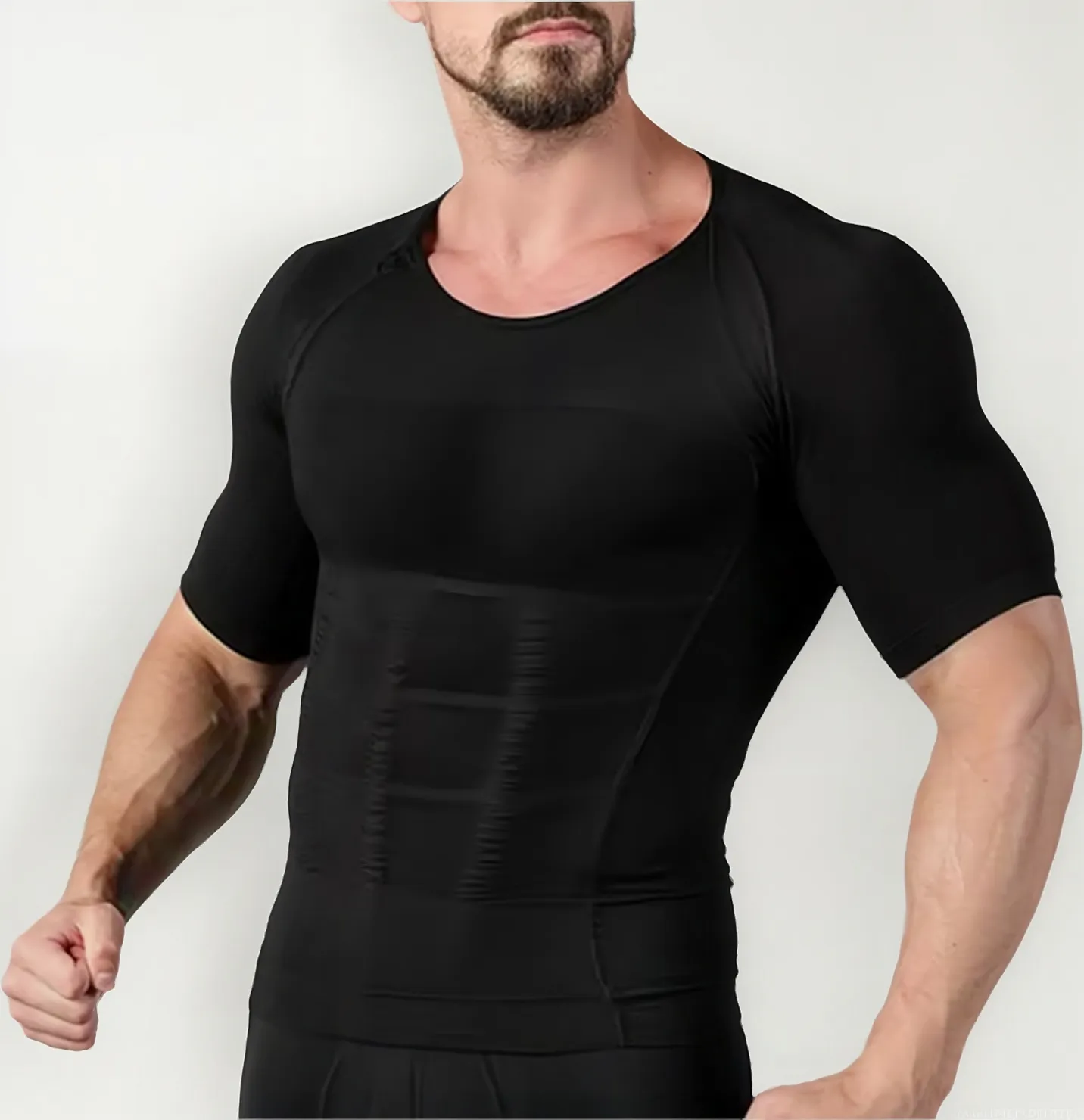 PACK DE 2 POLERAS COMPRESION HOMBRE FAJA CAMISETA REDUCTORA 779 - 3