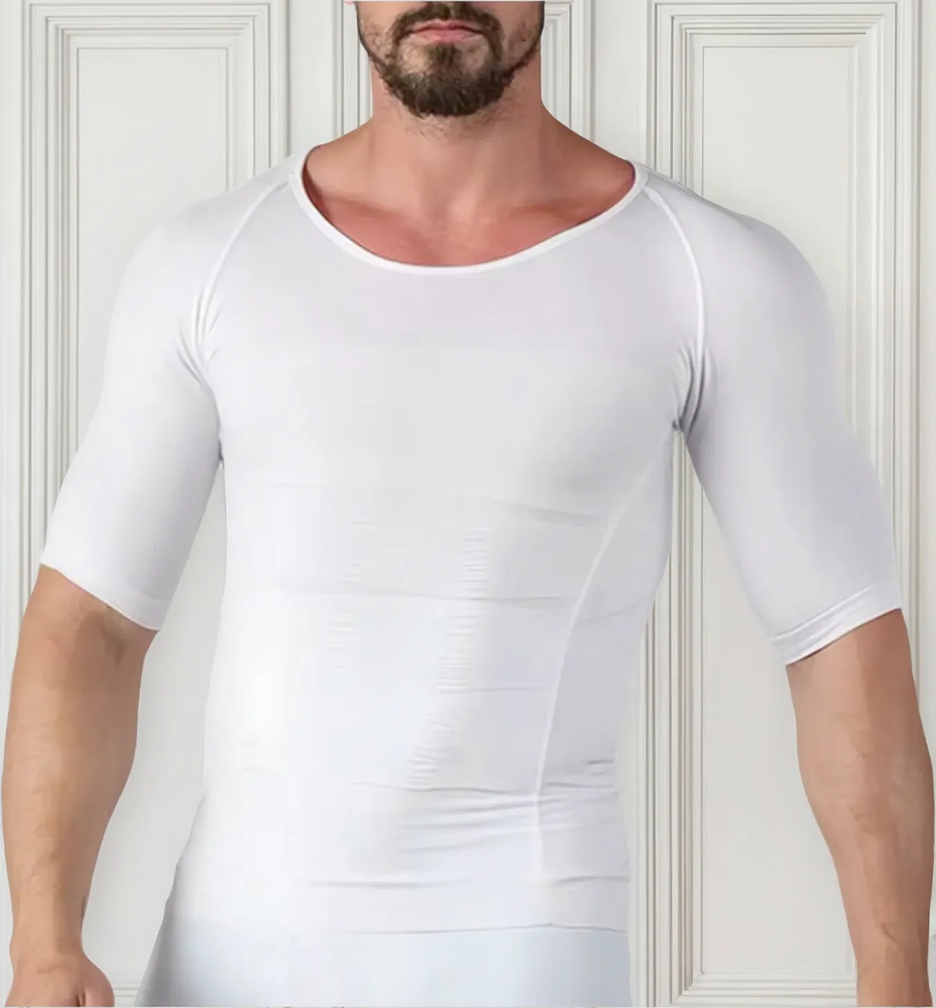 PACK DE 2 POLERAS COMPRESION HOMBRE FAJA CAMISETA REDUCTORA 779 - 3