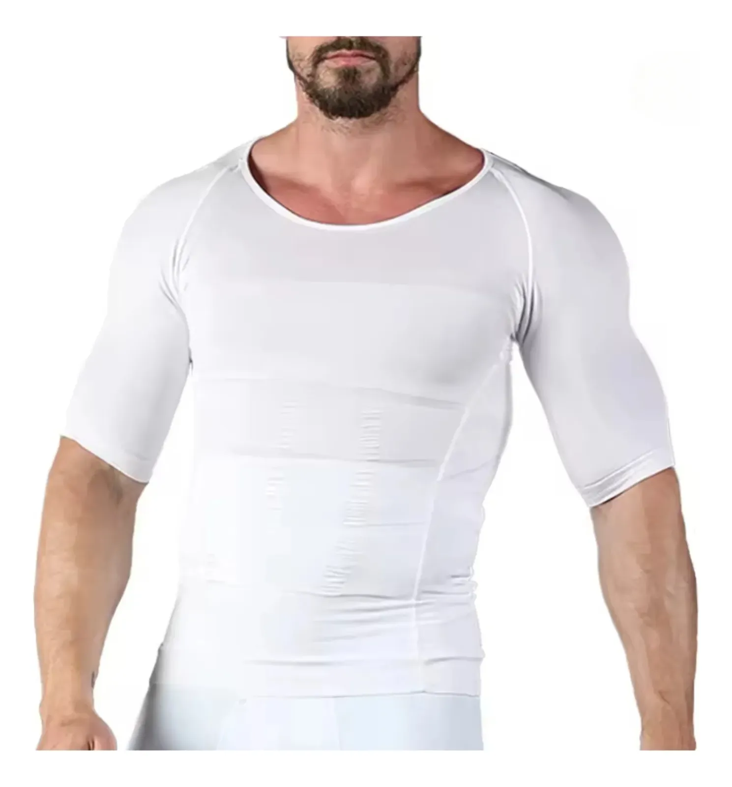 PACK DE 2 POLERAS COMPRESION HOMBRE FAJA CAMISETA REDUCTORA 779 - 4