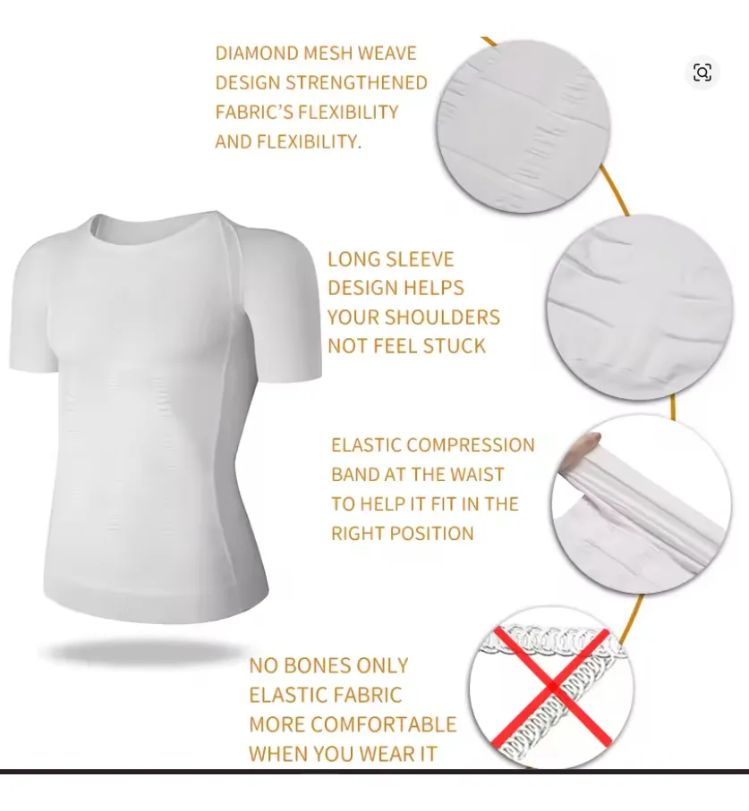 PACK DE 2 POLERAS COMPRESION HOMBRE FAJA CAMISETA REDUCTORA 779 - 10