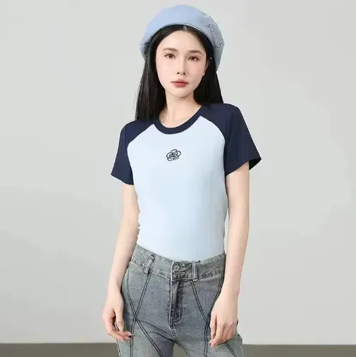 POLERA MUJER JUVENIL TIPO ALGODON GRUESO TENDENIA 593 - 1