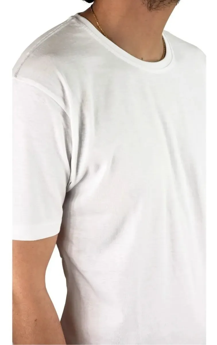 POLERA MANGA CORTA ALGODON PARA ESTAMPAR. M A XXXL. M01 - 4