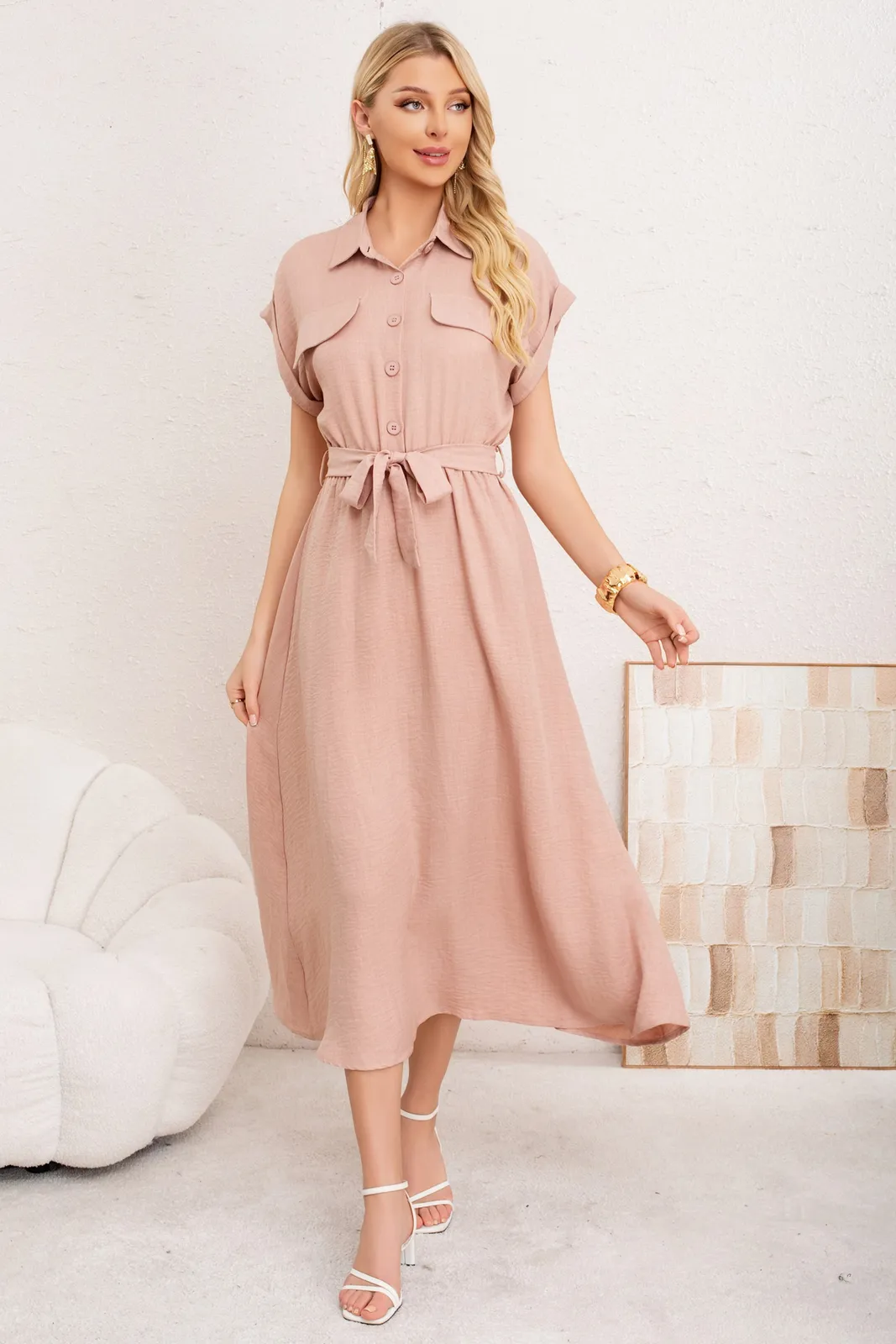 VESTIDO VERANO LARGO MUJER. TELA TIO JEANS MAXI VESTIDO 3373 - 1
