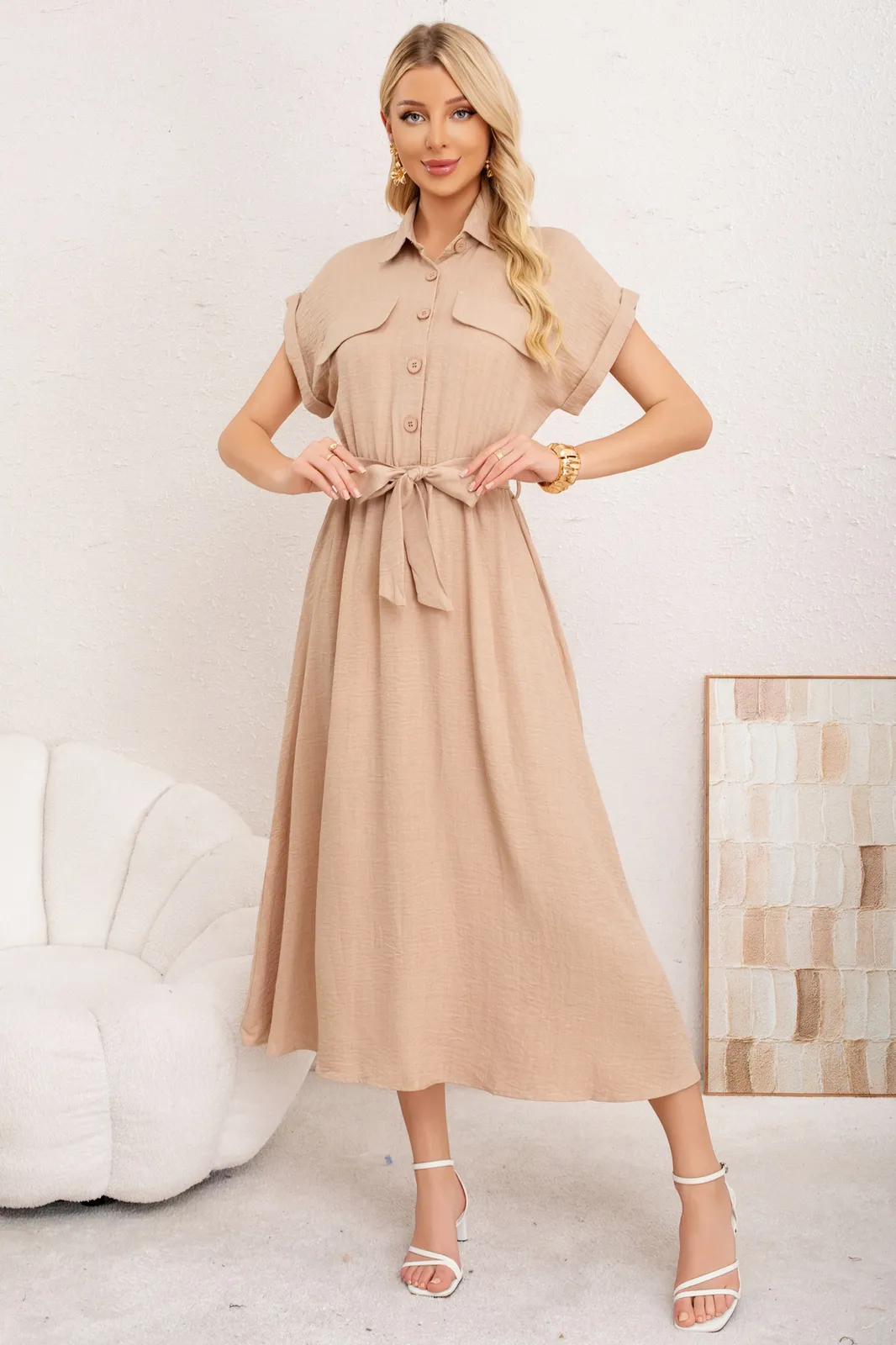 VESTIDO VERANO LARGO MUJER. TELA TIO JEANS MAXI VESTIDO 3373 - 1