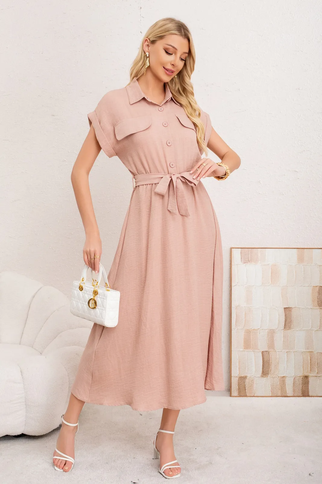 VESTIDO VERANO LARGO MUJER. TELA TIO JEANS MAXI VESTIDO 3373 - 2
