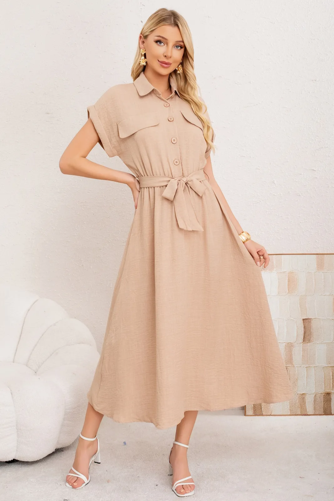 VESTIDO VERANO LARGO MUJER. TELA TIO JEANS MAXI VESTIDO 3373 - 2