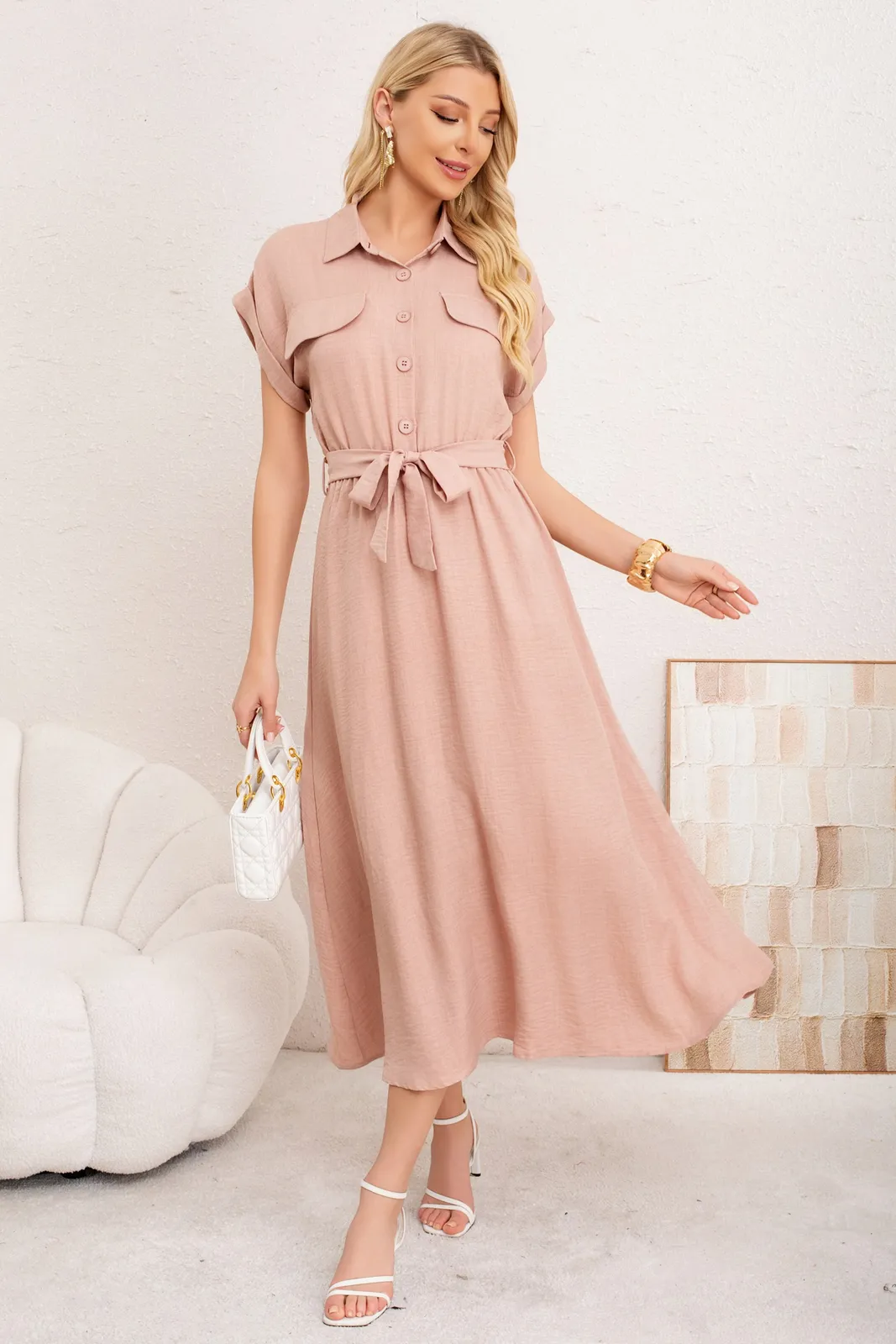 VESTIDO VERANO LARGO MUJER. TELA TIO JEANS MAXI VESTIDO 3373 - 3