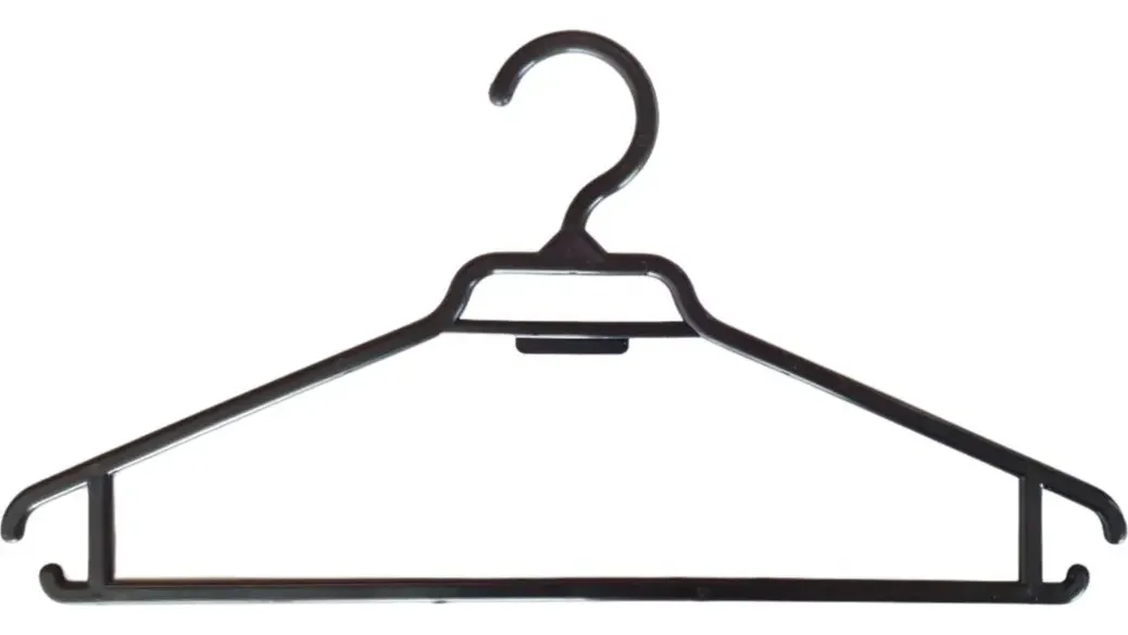 PACK 30 COLGADORES ROPA NEGRO. PERCHA GANCHO ANTIDESLIZANTE. - 3