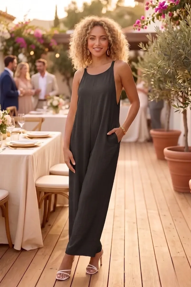 ENTERITO LARGO PREMIUM TIPO PALAZZO LISO PRIMAVERA MUJER 3357 - 1