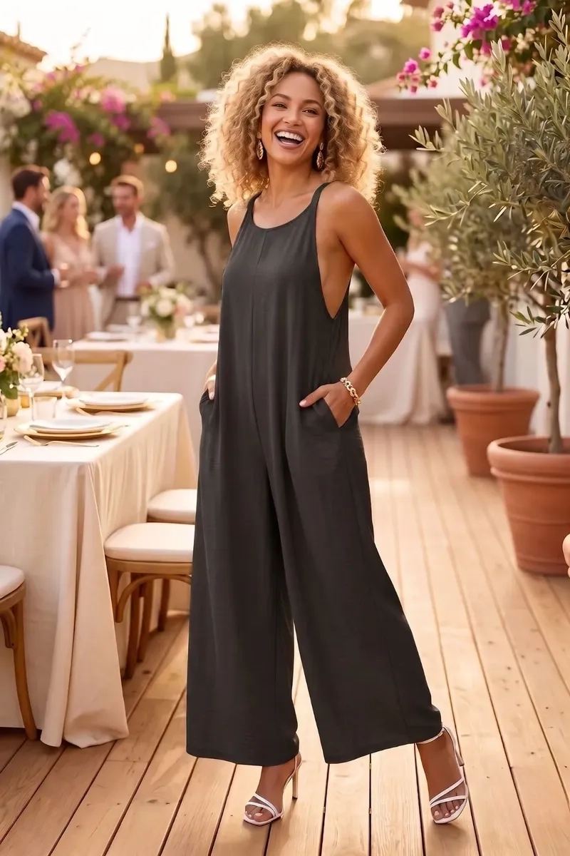 ENTERITO LARGO PREMIUM TIPO PALAZZO LISO PRIMAVERA MUJER 3357 - 3