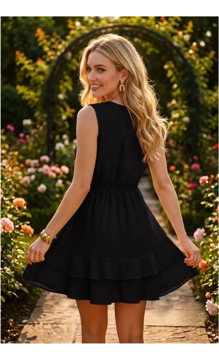 HERMOSO VESTIDO CORTO TIPO LINO MUJER CAMISOLA PREMIUM 3371 - 6