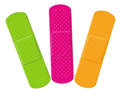 PARCHE CURITAS VENDITAS NEON COLORES A PRUEBA DE AGUA 40UNIDADES - 2