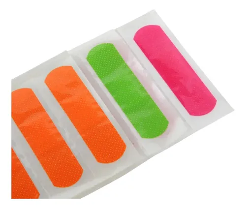 PARCHE CURITAS VENDITAS NEON COLORES A PRUEBA DE AGUA 40UNIDADES - 4