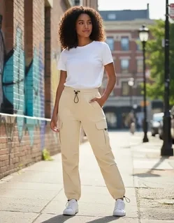PANTALON CARGO VERANO MUJER.TELA SECADO RAPIDO CON BOLSILLOS 2609 - 1