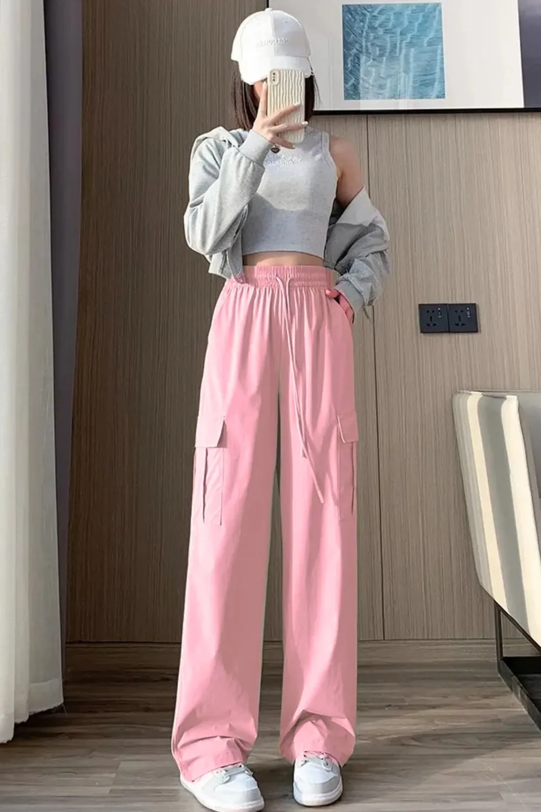 PANTALON CARGO VERANO MUJER.TELA SECADO RAPIDO CON BOLSILLOS 2609 - 1