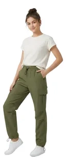 PANTALON CARGO VERANO MUJER.TELA SECADO RAPIDO CON BOLSILLOS 2609 - 2