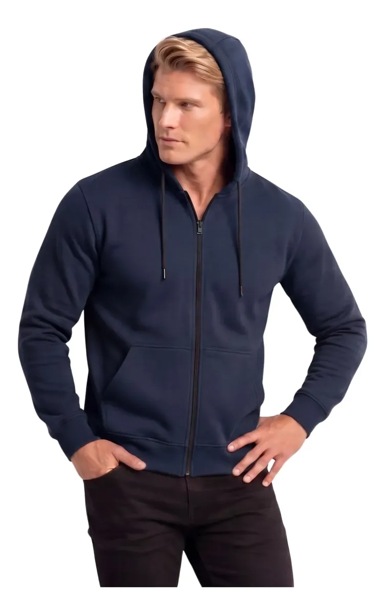 POLERON HOMBRE CON CAPUCHA Y CIERRE. DELGADO VERANO UNISEX 3017 - 2