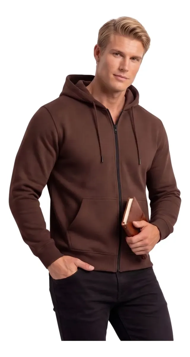 POLERON HOMBRE CON CAPUCHA Y CIERRE. DELGADO VERANO UNISEX 3017 - 3