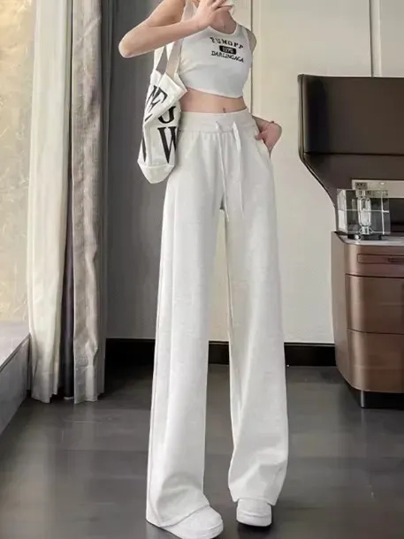 PANTALON MUJER PALAZZO ALGODON. BUZO LULU CALIDAD PREMIUM 819 - 1