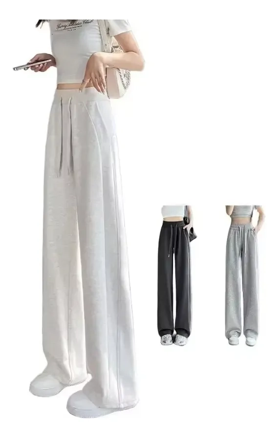PANTALON MUJER PALAZZO ALGODON. BUZO LULU CALIDAD PREMIUM 819 - 7