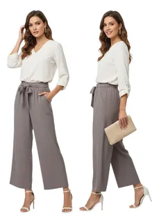 PANTALON PALAZZO CASUAL SUELTOS.PIERNA ANCHA RECTA. VERANO 461 - 1