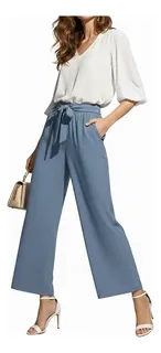 PANTALON PALAZZO CASUAL SUELTOS.PIERNA ANCHA RECTA. VERANO 461 - 2